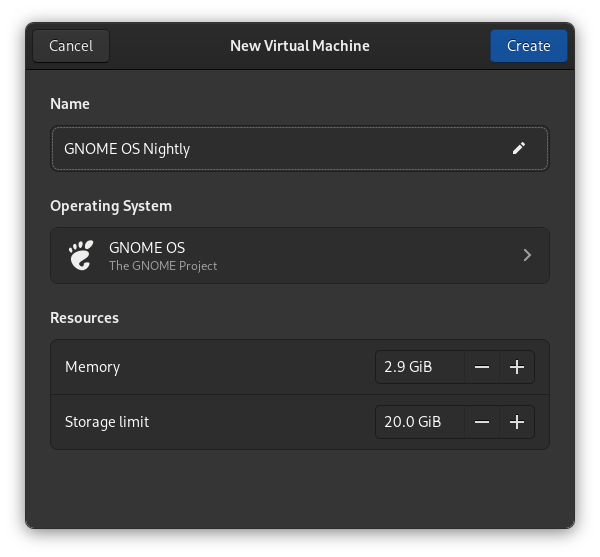 Configure VM Specifications